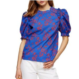 Topshop Shibuya Puff Sleeve Blouse